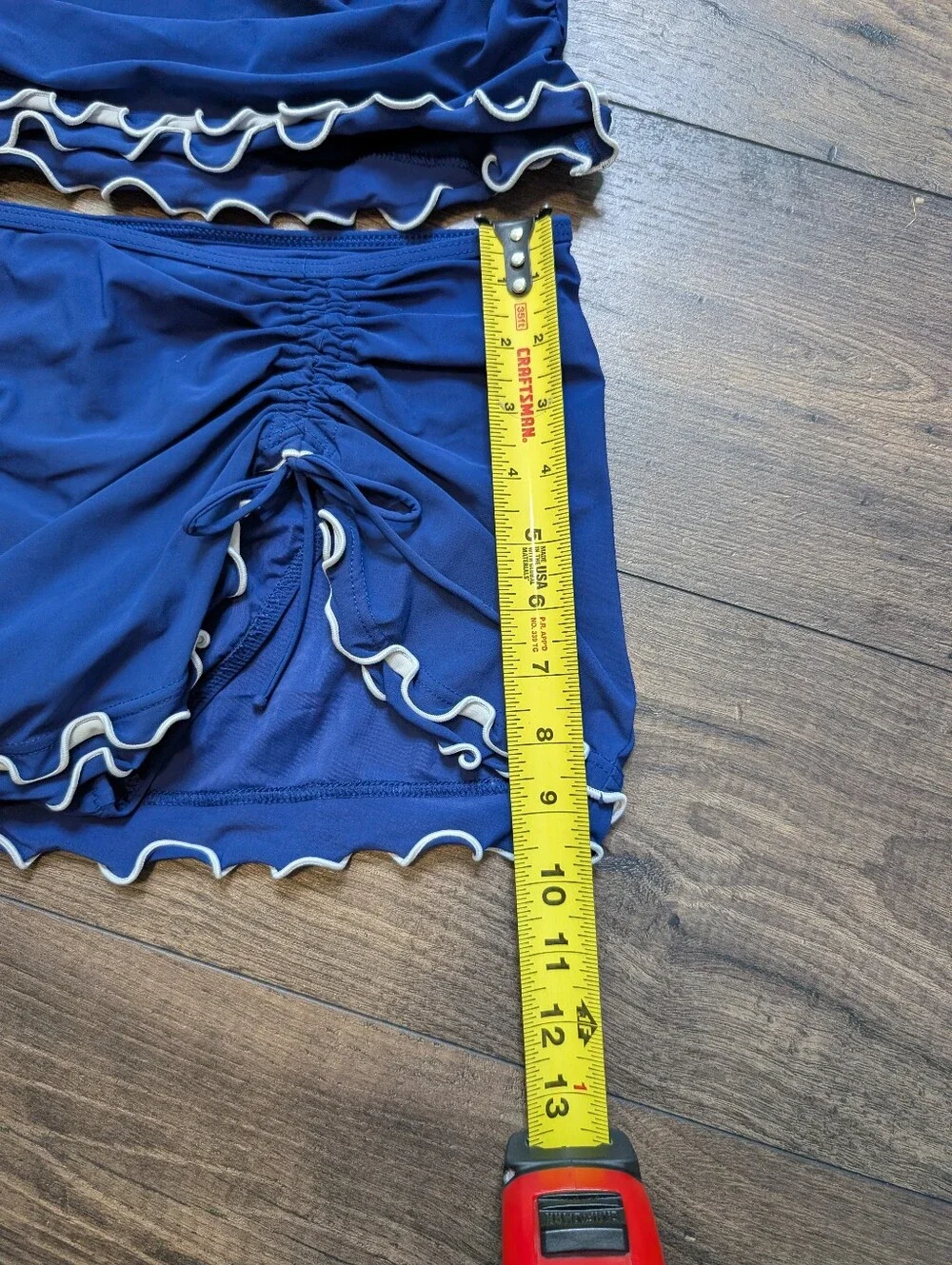 Profile By Gottex Navy Blue Ruffle Tankini with Skirt Size 10